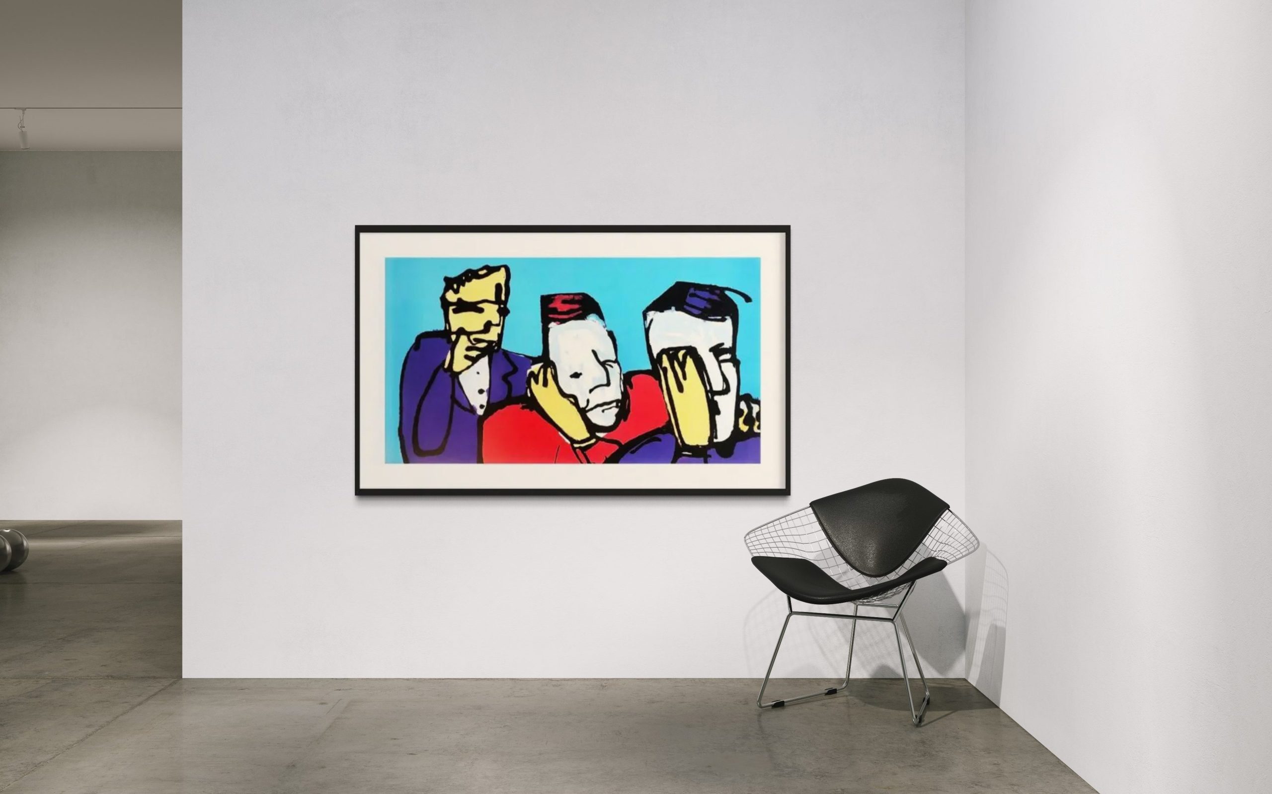 herman brood hear see and speak no evil silkscreen for sale