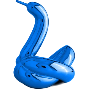 swan blue balloon