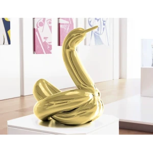 balloon swan gold