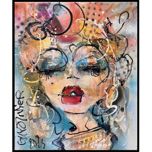 guy olivier painting woman