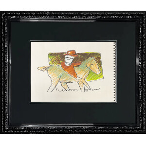 herman bread drawing man with horse